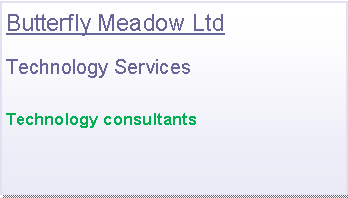 Text Box: Butterfly Meadow LtdTechnology ServicesTechnology consultants